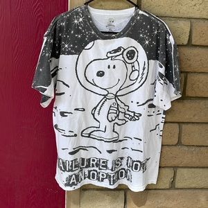 SNOOPY PEANUTS KENNEDY SPACE CENTER ALL OVER PRINT TSHIRT